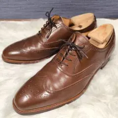 極美品【スコッチグレイン】5015 革靴 25.5EEE ウィングチップ 内羽根