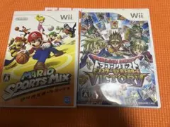 Wiiソフト2本セット マリオスポーツミックス ドラクエ モンスターバトルロード
