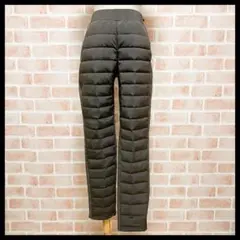 新品　Mサイズ　ダウンパンツ　ミセス　レディース　カーキ　ウエストゴム　冬