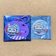 익명 배송 치이카와 ×ANA 모모가 キーホルダー 缶バッジ 2個セット