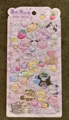【正規品】　うるちゅるポップシール　アニマル　動物　ピンク　ボンボンドロップ