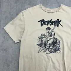 ベルセルク　ガッツ　トップス　人気アニメ　半袖　Tシャツ　古着　ベージュ系　L