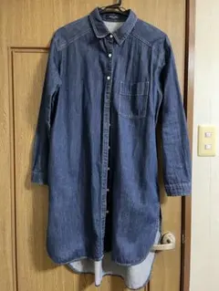 デニムシャツ　デニムシャツワンピース　羽織り