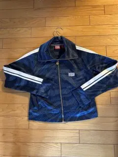 【未使用】オニツカタイガー ジャージ 上下 セット ナイロンパーカー 黒×白 Onitsuka Tiger - オニツカタイガー ジャージ トラック