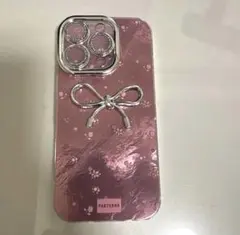 ピンクの3DデコレーションスマホケースiPhone 16 Pro