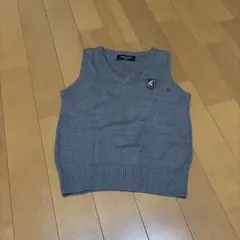 COMME CA ISM キッズ ニットベスト グレー 100A
