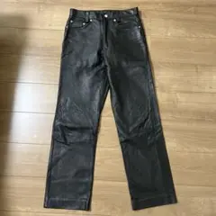 【STRUM】レザーパンツ　ブラック　黒　長ズボン　31インチ
