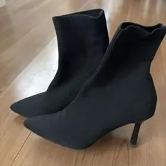 RANDA ブラック ニットブーツ
