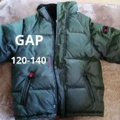 【美品】GAP　ダウン　120 130 140　コート　カーキ　キッズ