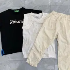 キッズ服 まとめ売り サイズ130 半袖 ズボン 黒 白 可愛い オシャレ