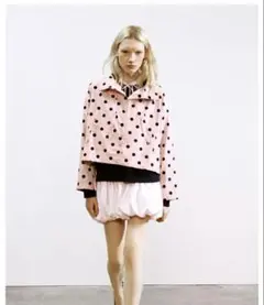 完売品⭐︎ZARA ドットプリントジャケット L ライトピンク 正規品 水玉