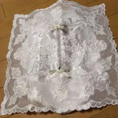 ホワイトサテン ティッシュボックスカバー