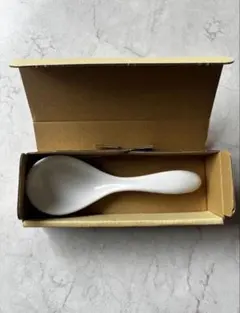 【新品未使用】　陶器　白レンゲ　5個セット