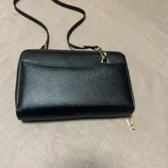 ブラックショルダーバッグ 合成皮革