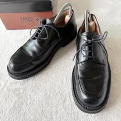 【美品】タケオキクチ Uチップ ビジネスシューズ 黒 24.5cm ビブラムのサムネイル