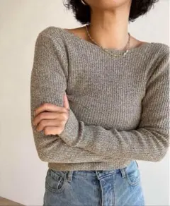 【即日発送】美品　シールームリン 2way ブークレ RIBニット ミックス F