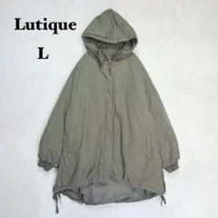Lutique モッズコート 中綿 L カーキ オーバーサイズ フード 秋冬