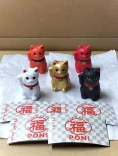 【5種コンプ】BEAMS JAPAN ビームス招き猫ガチャ 赤