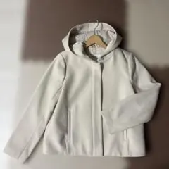 OPAQUE.CLIP ホワイト フード付きコート Mサイズ