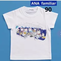 ANA familiar 90 Tシャツ 飛行機のなかデザイン ファミちゃん