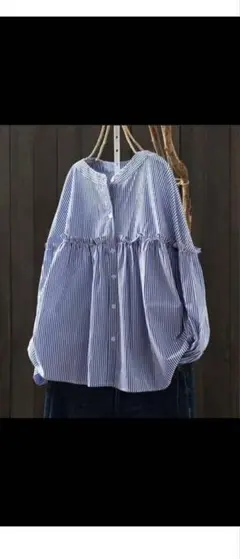 CADBURY 青白ストライプ 長袖シャツMサイズ 未開封