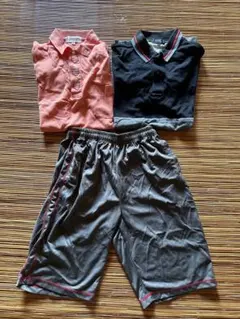 メンズ　ポロシャツ　半袖 ハーフパンツ　上下　夏服 3枚セット