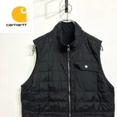 超人気❗️カーハート　ワンポイントロゴベスト　M90s刺繍古着希少レアリバーシブル
