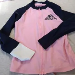 adidas ラッシュガード ピンク/ネイビー 140