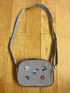 美品ファミリアFamiliarデニム刺繍通園バッグショルダーバッグ - メルカリ