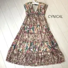 ☆CYNICAL ボタニカル柄ロングワンピース ティアード リゾート☆のサムネイル