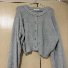 RETRO GIRL シャギーラメカーディガン ライトブルー 水色