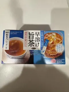 新茶人 “早溶け旨茶” むぎ茶スティック 100本入り（新品・未開封）のサムネイル