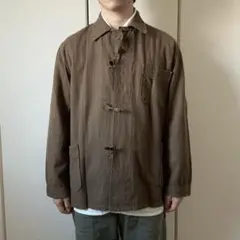 ユーロ ヴィンテージ スリーピング シャツジャケット フランネル ブラウン 茶