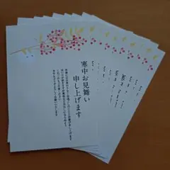 寒中見舞い はがき 10枚セット うさぎ 南天 ハガキ