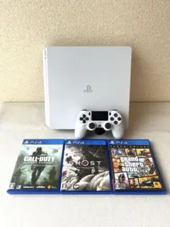 PS4 CUH-2100B 本体 コントローラー ソフト3本 通電確認済み