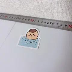 ちいかわ　くりまんじゅう　ダイカットステッカー 温泉