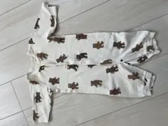 pique クマ柄ロンパース 50-70cm