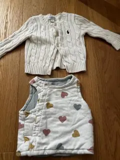 ラルフのカーディガン　プチバトーのリバーシブルベスト