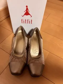 fitfit 撥水バイカラーパンプス ゴールド 25cmのサムネイル