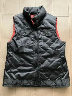 GAP 黒 ダウンベスト 赤裏地　 M