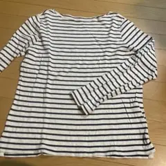 ボーダー長袖カットソー　L L