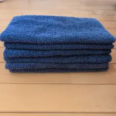 コットン製古フェイスタオル 同種同色6枚セット