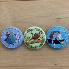 ディズニー刺繍缶バッジ 3点セット
