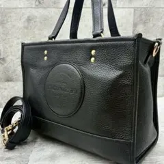 極美品 コーチ デンプシー 2way トートバッグ ショルダーバッグ デカロゴ