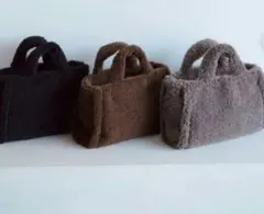 美品！DECOLLTE ACCESSORY ボアトートバッグ　Mサイズ　黒
