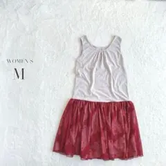 ノースリーブワンピース フリル 花柄 裏地カジュアル ストレッチ 和柄 レトロ