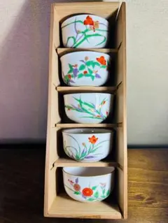 香蘭社　暮しの陶芸品　蘭の香　小鉢　5客 木箱入りのサムネイル