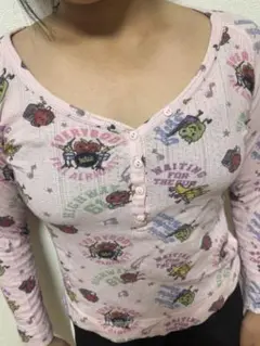 初期　ヒステリックグラマー　キャラクター　ラメ　tシャツ 薄ピンク 初期 ヒステリックグラマー キャラクター ラメ tシャツ 薄ピンク