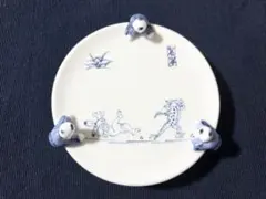 有田焼　波佐見焼 高山寺 鳥獣戯画 一閑人　5.5寸皿　17cmのサムネイル