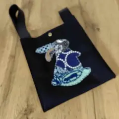 コ*ー様 ミナペルホネン/うさぎさんカケラパッチ/ワンハンドルトートマチ付き牛革